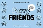 Furry Friends Cartoon Display Font, a Handwritten Font by Sarah Baker (Thumbnail 1 of 8)