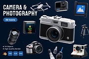 Camera & Photography 3D Icons, an Object 3D Model by Azam Creative (Thumbnail 1 of 5)
