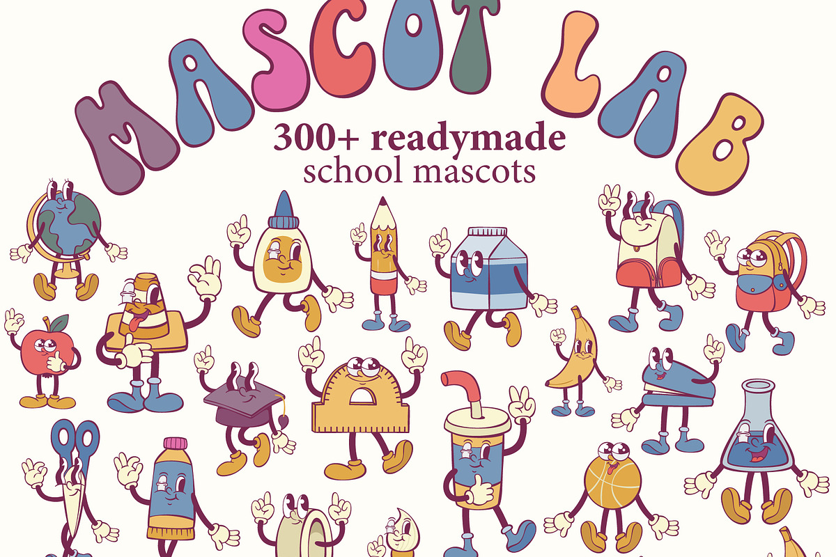 Back To School Mascot Creator, an Illustration by Anastasiya Klempach (Photo 7 of 11)