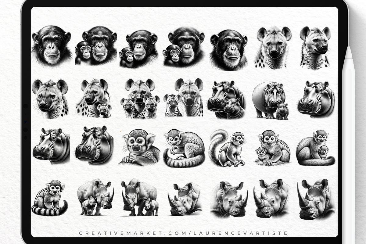 Jungle Animal Procreate Brushes, a Brush Add-On by LaurenceVArtiste (Photo 4 of 7)