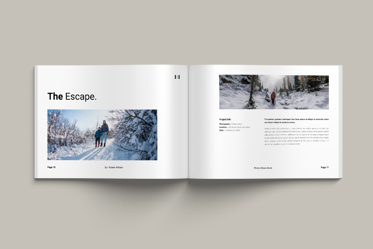 Photo Book Landscape Layout, a Brochure Template by Pixelpick (Photo 6 of 9)