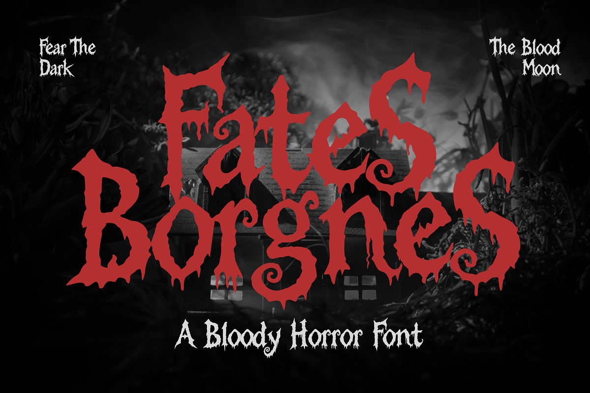 Fates Borgnes – Bloody Horror Font, a Handwritten Font by MaikoHatta (Photo 1 of 7)