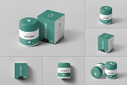 Supplement Jar & Box Mock-up 2, a Cups & Container Mockup by Yogurt86 (Thumbnail 1 of 10)