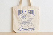 Book Girl Summer Png, a Seasonal Illustration by CraftArtStudio (Thumbnail 2 of 4)