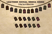 102 Dark Leather Social Media Icons, an Outline Icon by Dream in Color Studio (Thumbnail 3 of 3)