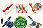 Vintage Stationery Clipart Bundle, an Object Illustration by Design Scotch (Thumbnail 3 of 8)