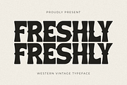 Freshly - Western Vintage Typeface, a Sans Serif Font by Pian45 Studio (Thumbnail 1 of 8)