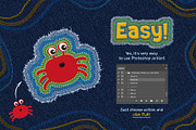 Embroidery Sticker Photoshop Action, an Action Add-On by Andrew Skoch Design (Thumbnail 6 of 6)