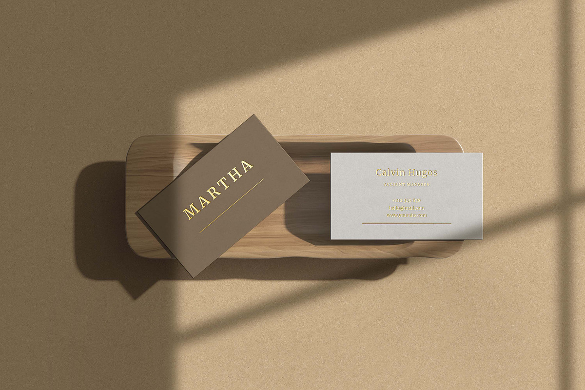 Martha || Business Card Mockup, a Product Mockup by JafarNation (Photo 3 of 6)