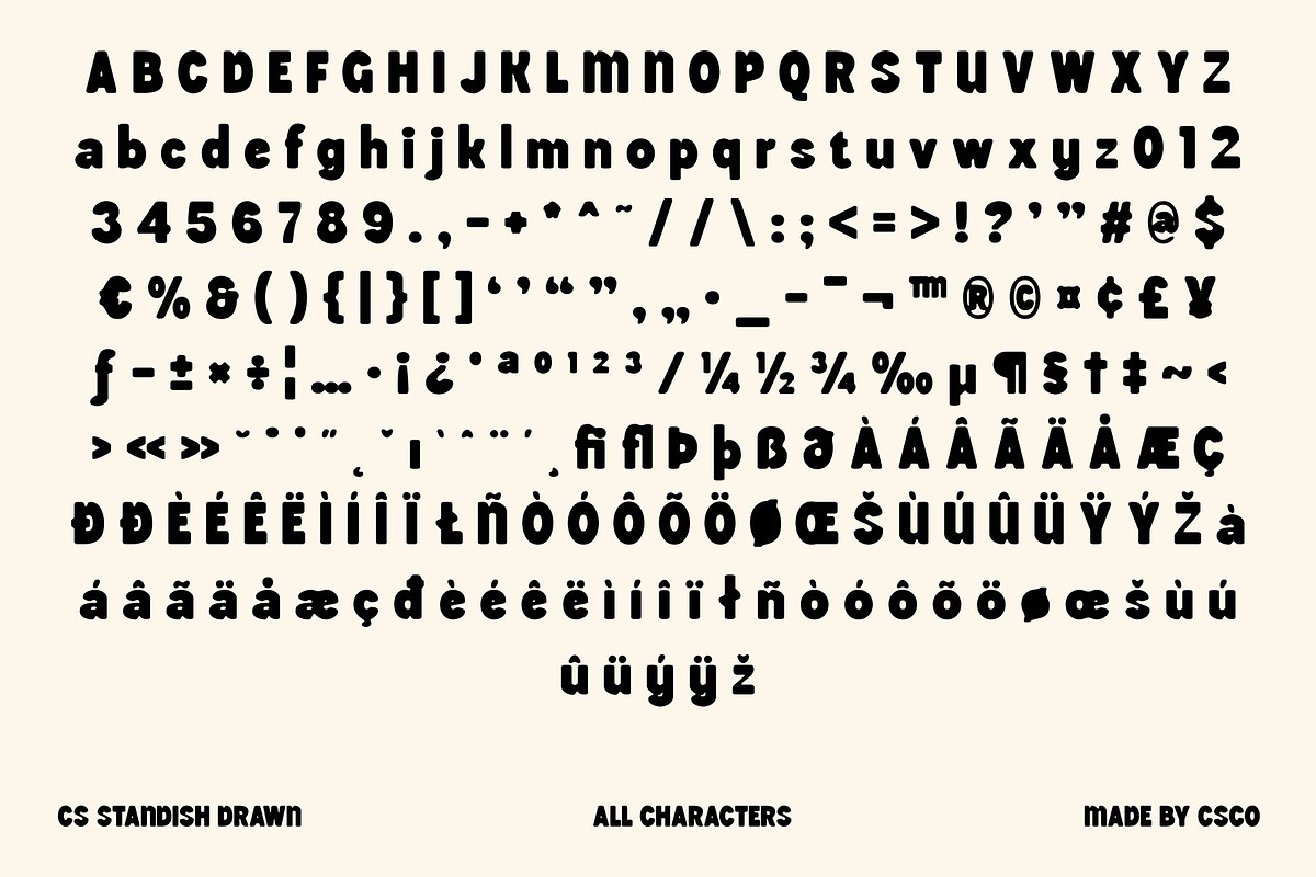 CS Standish Drawn, a Sans Serif Font by Craft Supply Co. (Photo 8 of 8)