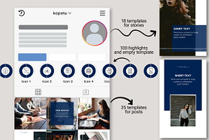 Dark Blue CANVA Branding Bundle