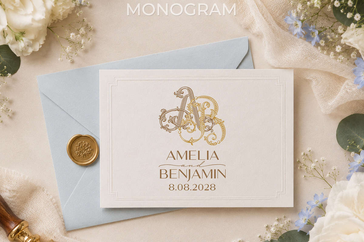 AB BA Wedding Monogram Logo, a Branding & Logo Template by LogoAV (Photo 7 of 8)
