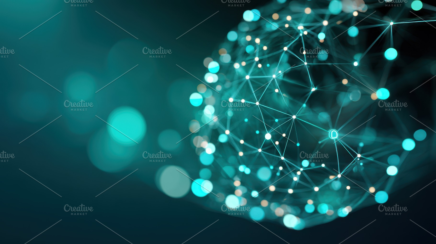 Secure network symbolizing cybersecurity and data protection, an Abstract Photo by AlyaAnd