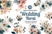 Wedding Floral Clipart, an Illustration by DreamArtGraphic (Thumbnail 1 of 4)