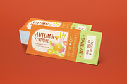 Gradient Autumn Festival Ticket, a Card Template by graphicook (Thumbnail 2 of 3)