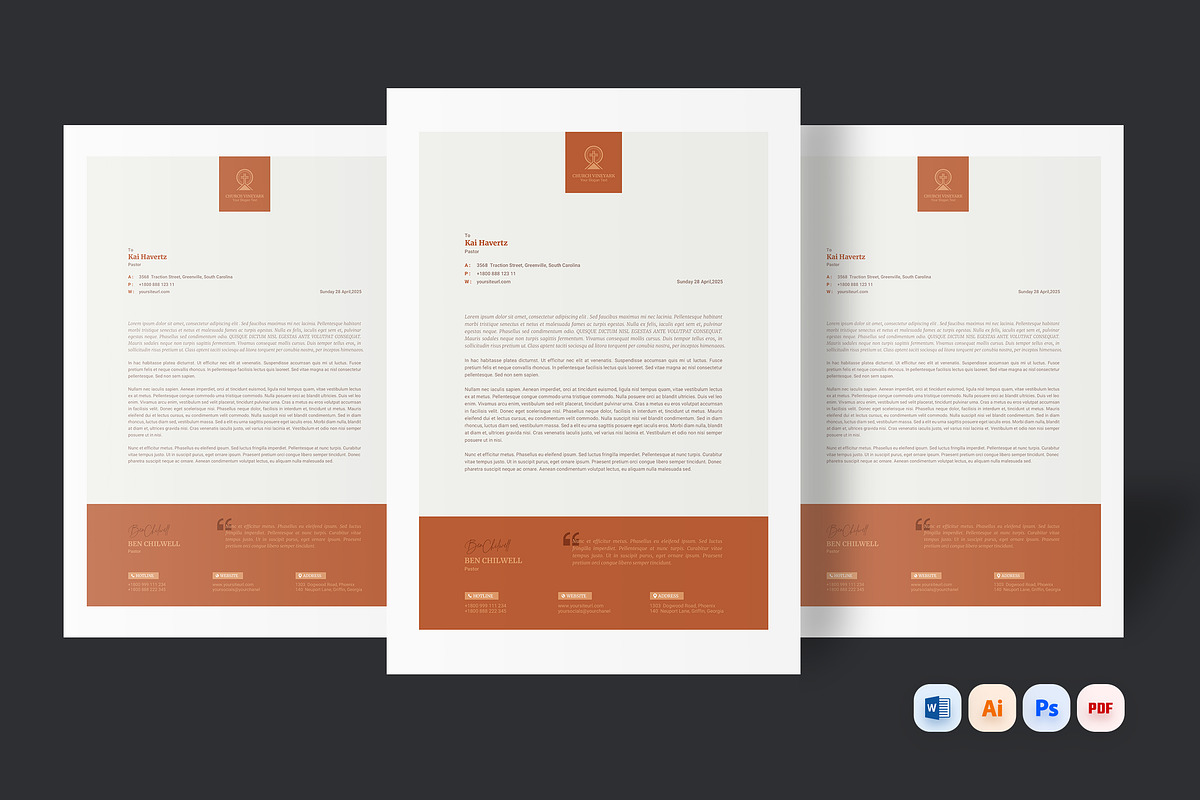 Church Letterhead, a Resume Template by iDoodle Studio (Photo 1 of 4)
