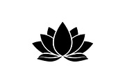 Lotus Flower Vector Icon Bundle, an Illustration by yasushie (Thumbnail 35 of 51)