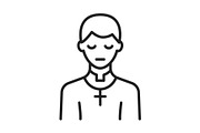 Funeral agency line icon set, an Outline Icon by ElineDesign (Thumbnail 2 of 3)