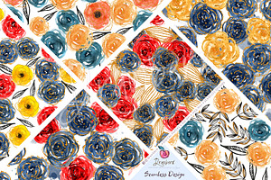 Rose Flowers Seamless Paper pack 012
