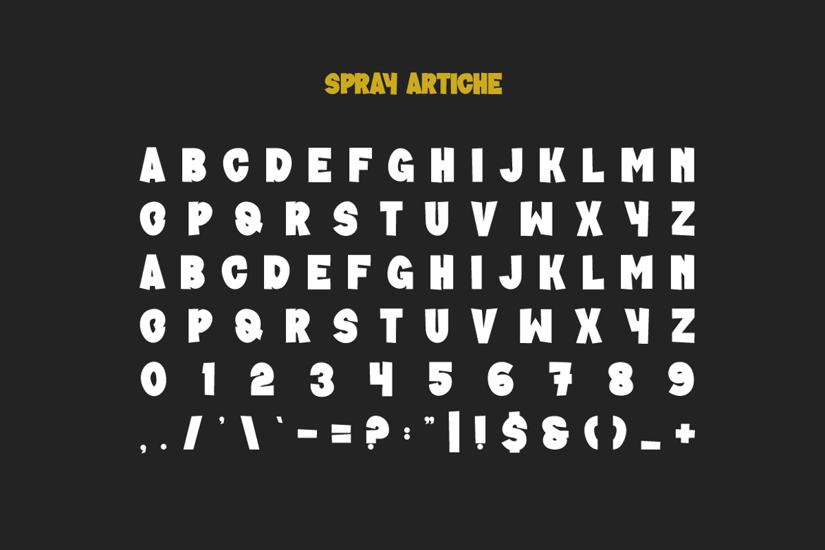 Spray Artiche - Modern Sans Font, a Sans Serif Font by Iqsiart Studio (Photo 3 of 6)