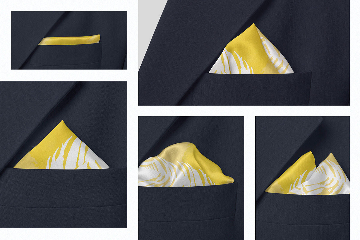 Pocket Square Mockups, a Packaging Mockup by GfxFoundry (Photo 2 of 7)
