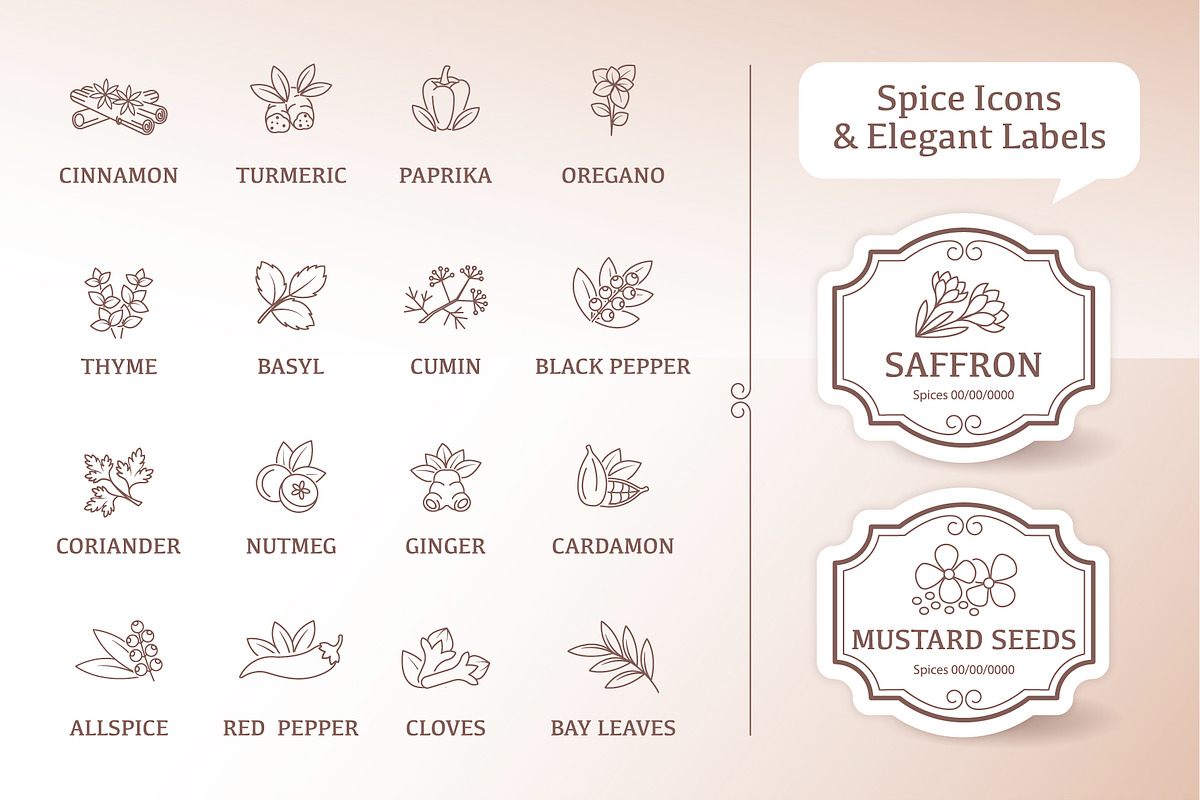 Vintage Kitchen Jar Labels, Icons, an Object Graphic by Lettering_Logo (Photo 2 of 10)