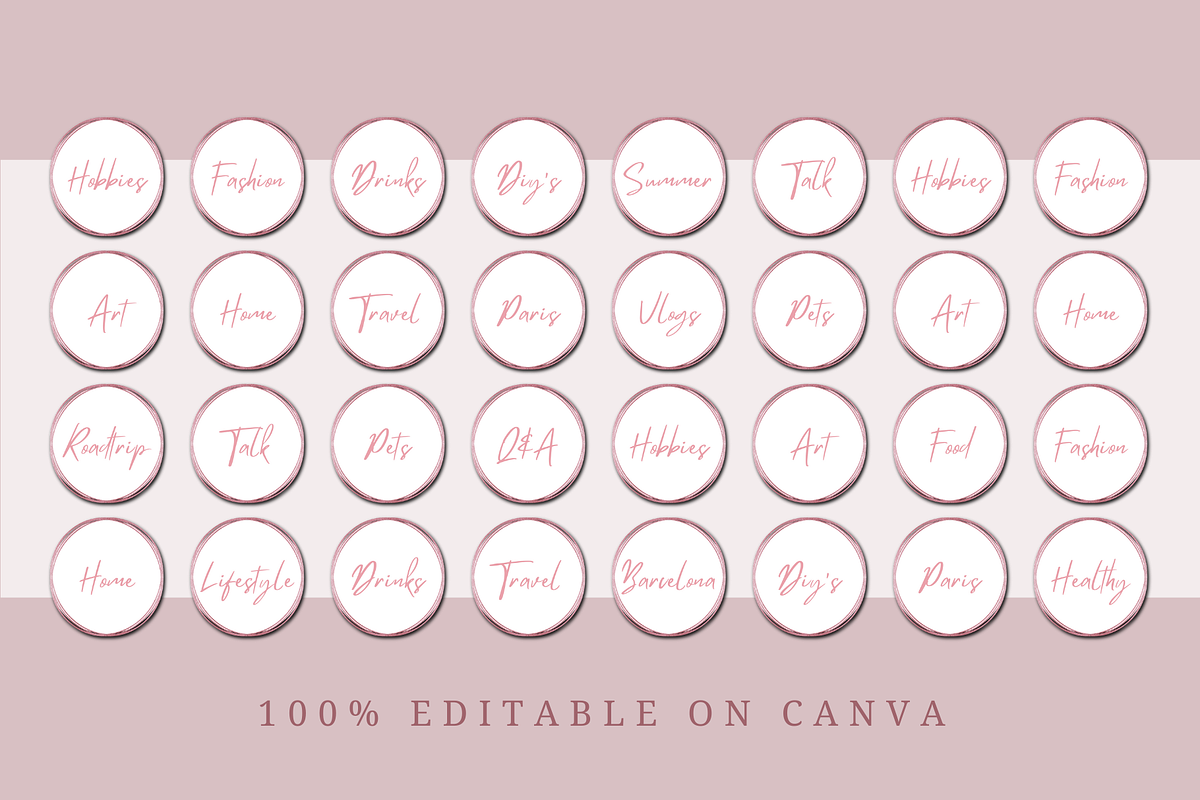 INSTAGRAM HIGHLIGHT COVERS, a Social Media Template by The Little Lily Studio (Photo 3 of 5)