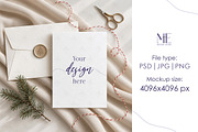 Christmas Envelope Card Mockup, an Advertising Mockup by Mie Mockup Studio (Thumbnail 2 of 7)
