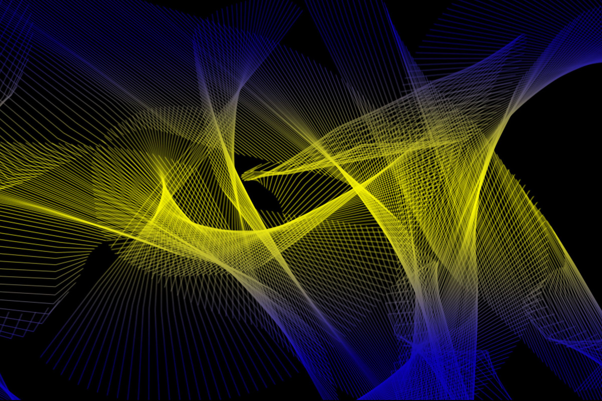 Yellow Circle with Blue Background, a Wallpaper Graphic by NJ Himel (Photo 11 of 11)