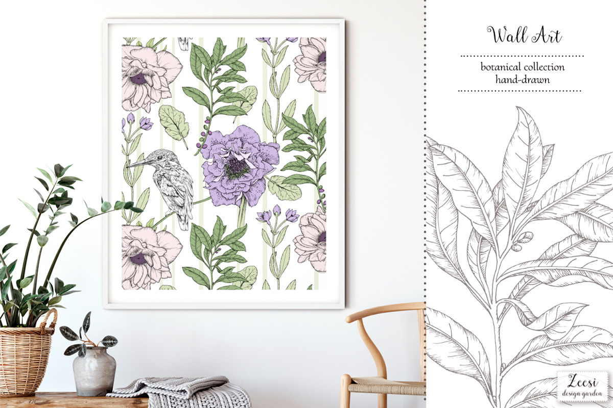 Inked Periwinkle Patterns & Motifs, a Pattern Graphic by Zeesi Design Garden (Photo 7 of 9)