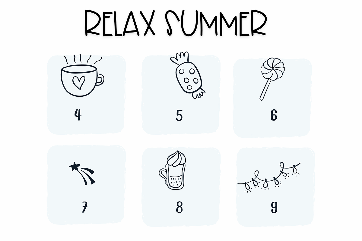Relax Summer| Symbols Fonts, a Symbol Font by Sirinart (Photo 8 of 12)