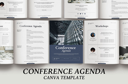 Conference Agenda Canva Template v2