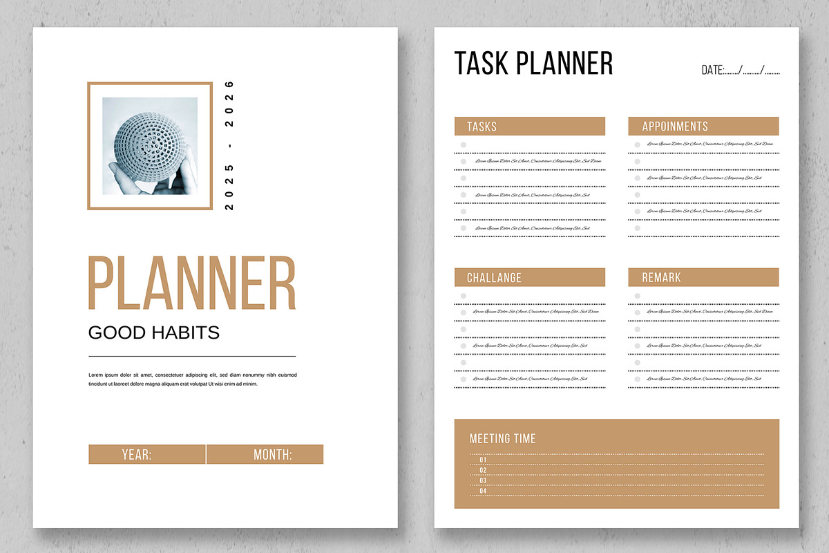 Planner Template Design Layout, a Stationery Template by ContestDesign (Photo 2 of 3)