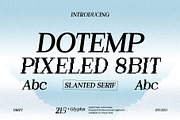 Dotemp - 8Bit Pixel Slanted Font, a Serif Font by Drizy (Thumbnail 1 of 10)