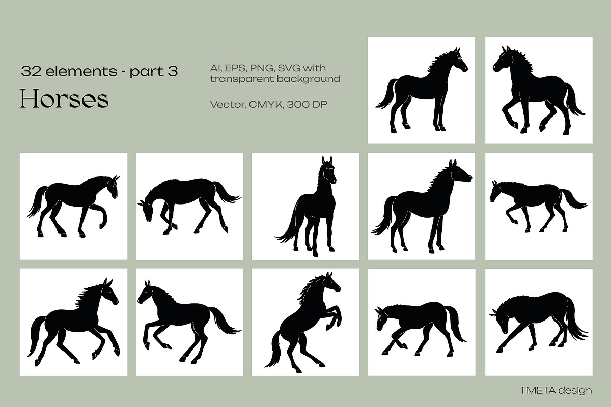 Noble Equine | Elegant Branding Pack, an Animal Illustration by TMETA design (Photo 8 of 14)