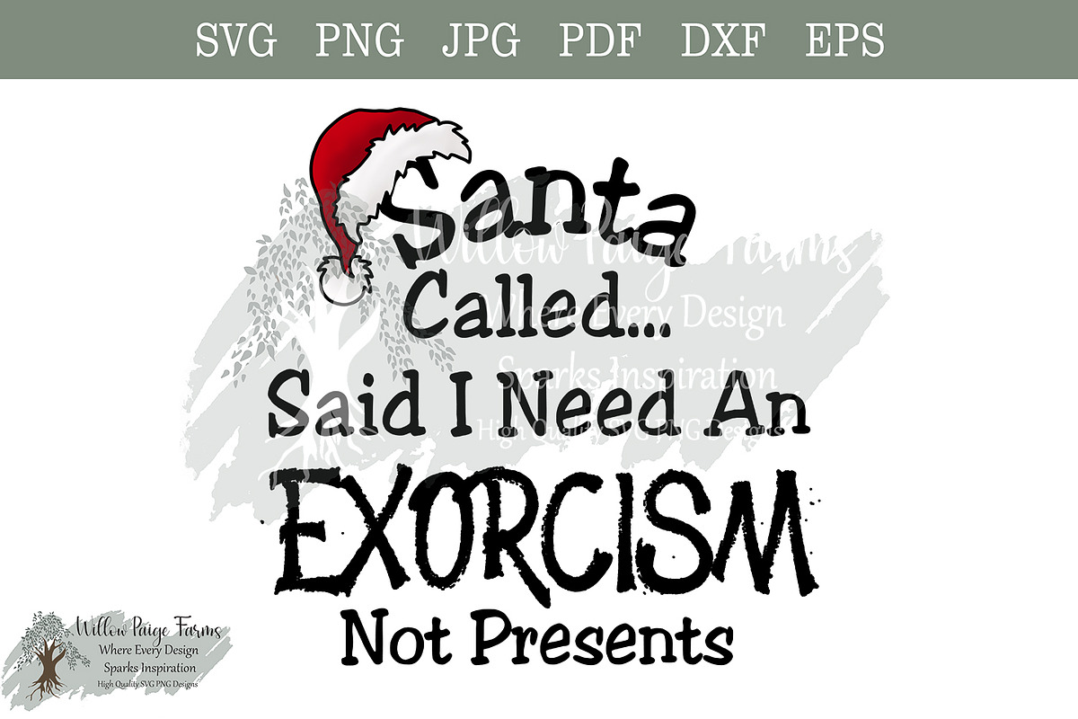 Santa funny Goth Christmas svg, an Object Graphic by Willow Paige Farms (Photo 1 of 6)