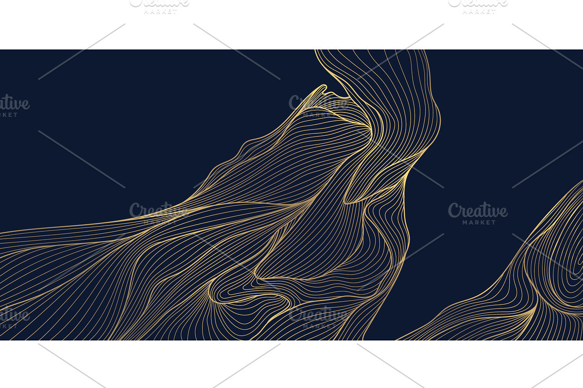 Line Art Clouds and Waves, a Pattern Graphic by Marylia (Photo 24 of 28)