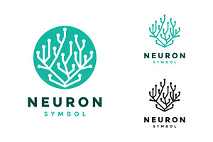Neuron symbol vector logo design, a Branding & Logo Template by jundio studio