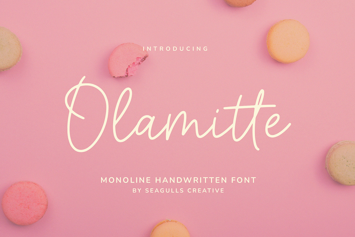 Olamitte Monoline Handwritten Font, a Handwritten Font by Seagulls Creative (Photo 1 of 9)