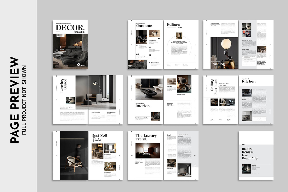 Interior Design Magazine Layout, a Magazine Template by Spark_Creative (Photo 14 of 14)