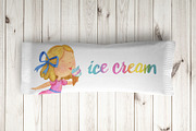 Watercolor Ice Cream clipart., a Decorative Illustration by Kattarina Po (Thumbnail 8 of 9)