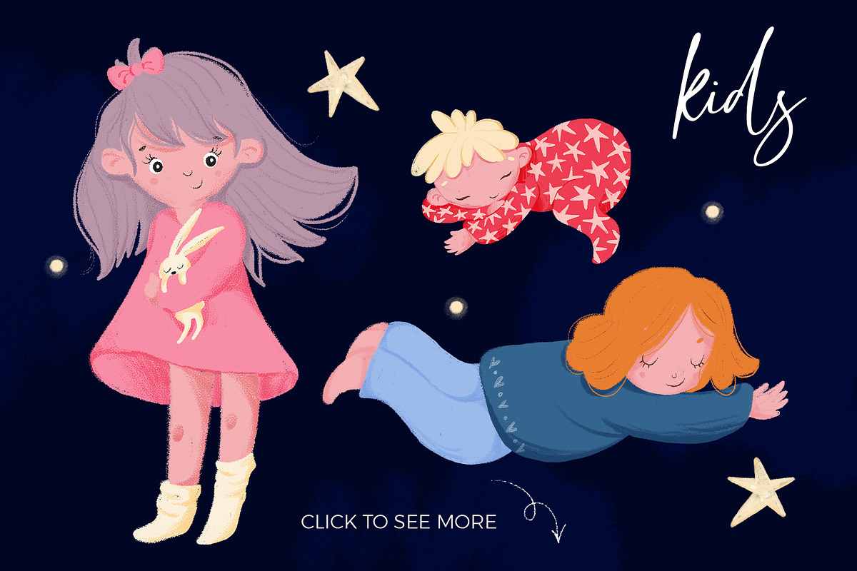 Good night  kids design creator, an Animal Illustration by Beauty Drops (Photo 3 of 9)