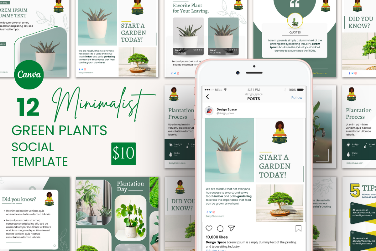 Minimalist / Social Media Pack, a Social Media Template by Design Space (Photo 1 of 2)