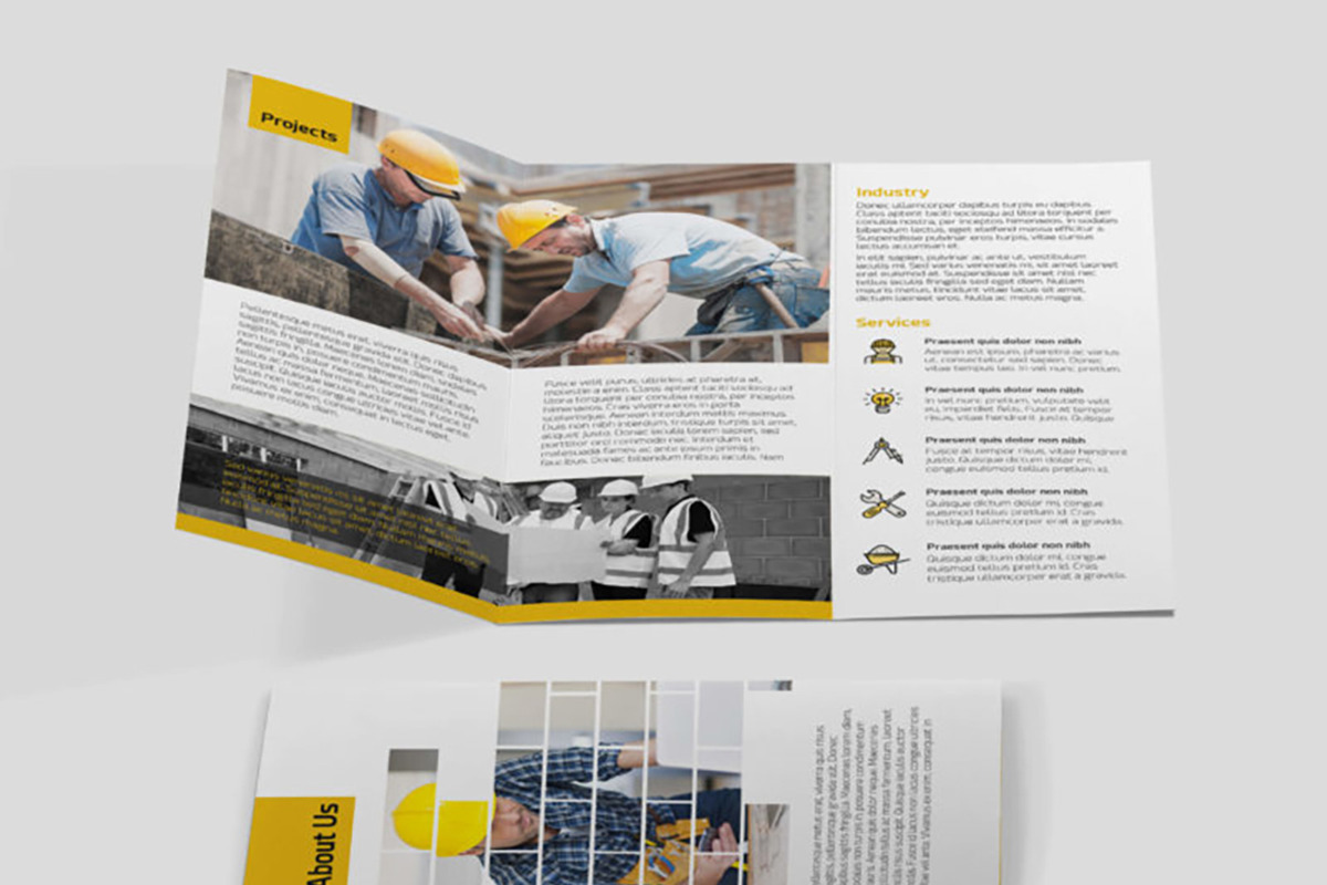 Construction Brochure Template, a Brochure Template by Vectogravic Design