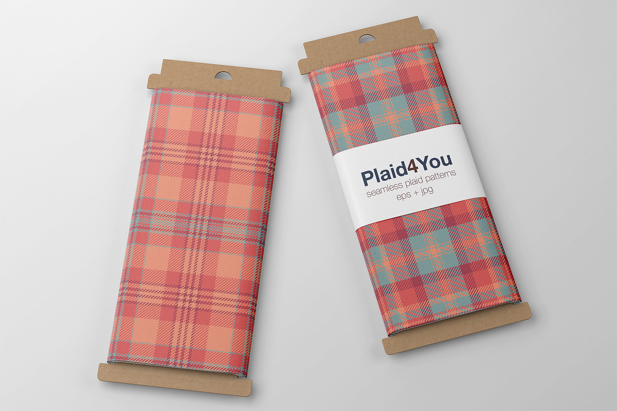 #234 Soft Coral Color Plaids, a Pattern Graphic by Plaid4You (Photo 5 of 5)