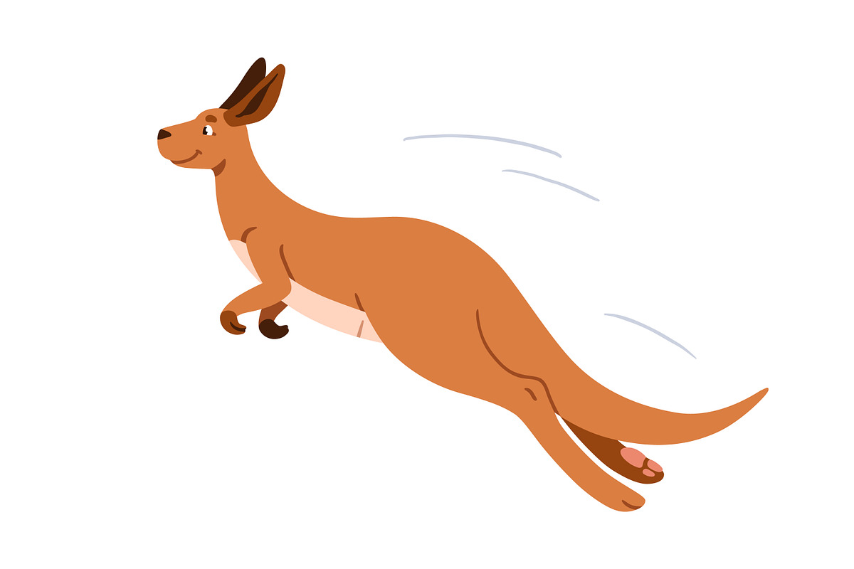 Cute happy kangaroo animals set, an Animal Illustration by Good Studio (Photo 5 of 15)