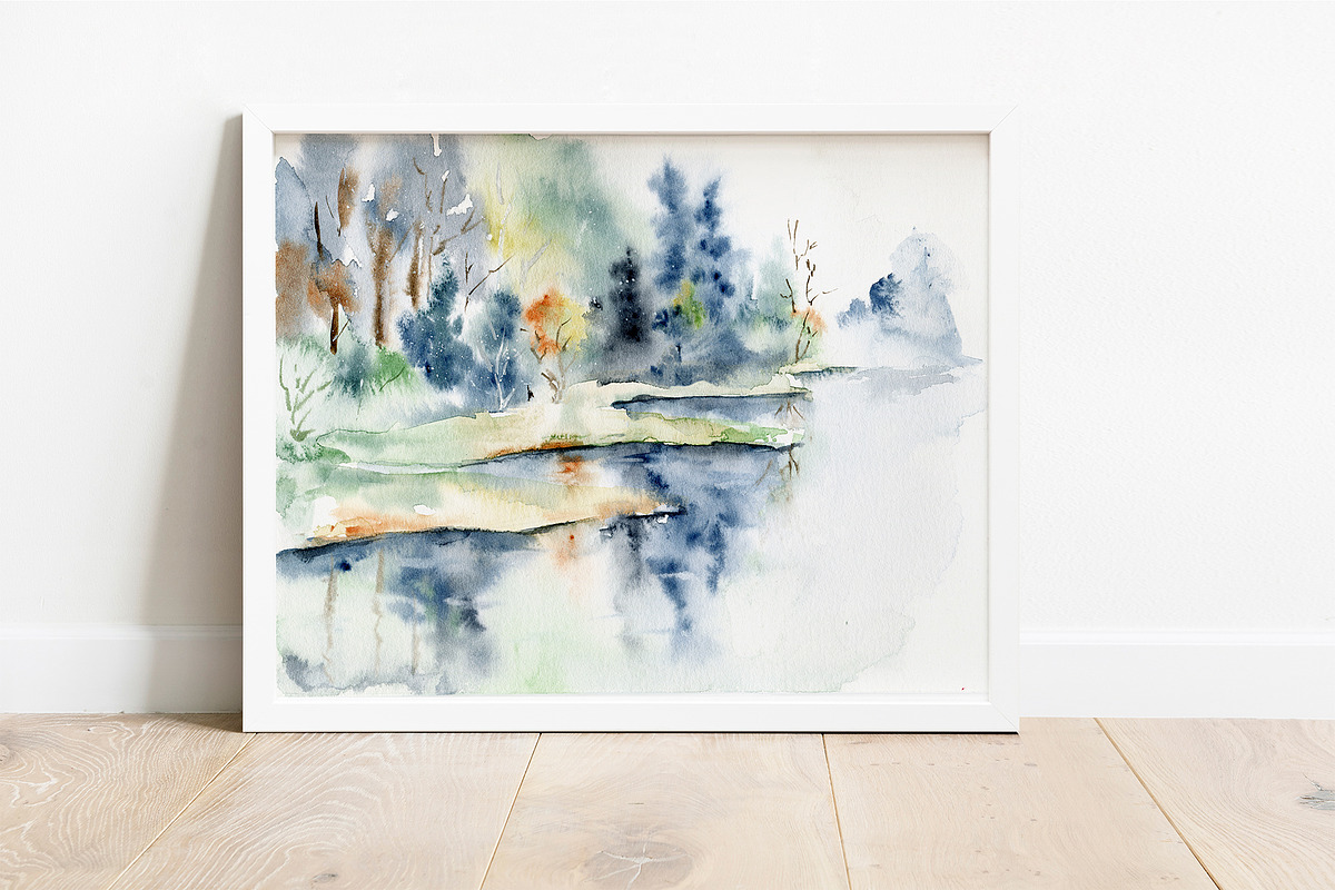 Forest and mountains watercolor set, an Illustration by Larisa Maslova (Photo 11 of 11)