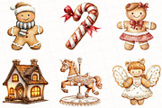 Christmas Gingerbread Clipart, an Illustration by OK Design (Thumbnail 4 of 5)