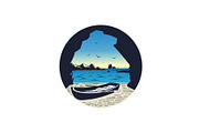 Beach Illustration Logo, a Branding & Logo Template by Piro Concept (Thumbnail 4 of 4)