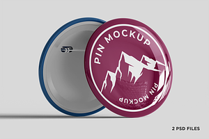 Pin Badge Mockup